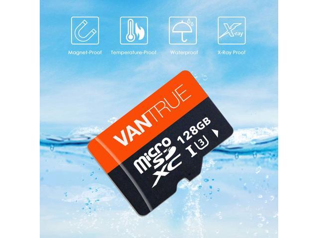 Body Cams Vantrue 128GB U3 V30 Class 10 Micro SDXC UHS-I 4K UHD Video Monitoring Memory Card with Adapter for Dash Cams Other Surveillance & Security Cams Action Camera