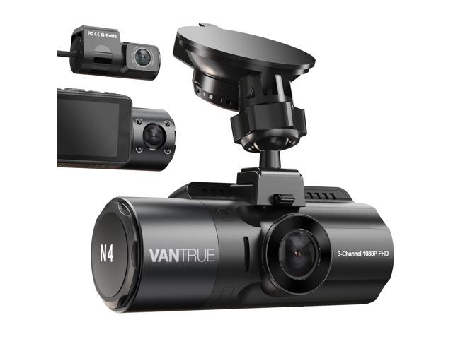 Vantrue N4-G Dual Dash Cam 3 Channel 1440P Front & 1080P Inside & 1080P Rear Triple Dash Camera with Infrared Night Vision, Super Capacitor, 24 Hours Parking Mode, Motion Detection, Support 256GB Max
