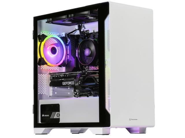 Velztorm Nix Custom Built Gaming Desktop PC Snow White (AMD Ryzen 5 5600X 6-Core, 32GB RAM, 1TB SATA SSD, NVIDIA GeForce RTX 3060, 1xUSB 3.2, 3xUSB 3.0, 1xHDMI, Win 10 Pro)