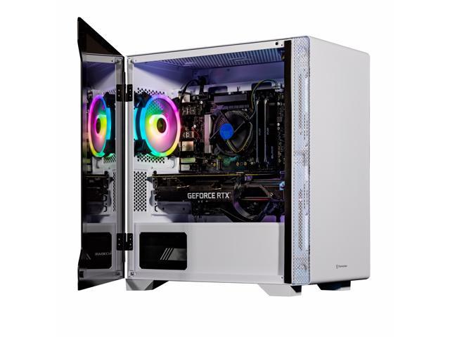 Velztorm White Armix Prebuilt Gaming Desktop PC (AMD Ryzen 9 7900X 12-Core  4.7GHz, GeForce RTX 3070 Ti 8GB, 128GB DDR5, 1TB PCIe SSD + 2TB HDD (3.5)