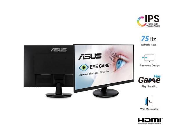 ASUS VA24DQ 24'' Monitor, 75Hz Refresh Rate, 5 ms response time, Full ...