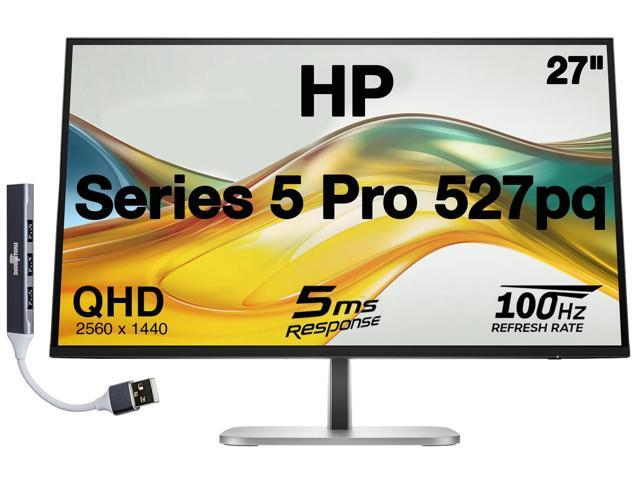HP 27" QHD Monitor 527pq Series 5 Pro IPS Silver Black Display Screen