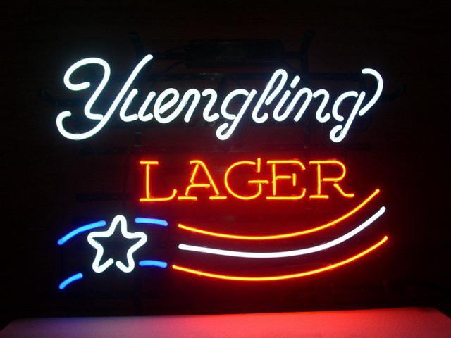 19"x15"Yuengling Lager Neon Sign Light Beer Bar Pub Wall Decor Real Glass Tube 