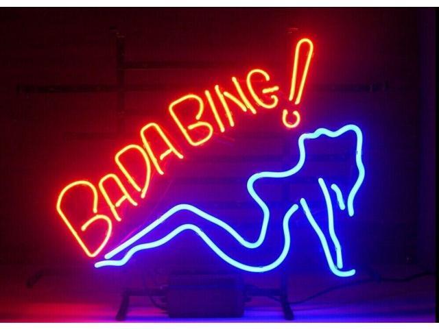 Neon Light Bada Bing Girl Beer Room Window Wall Decor Signs Gift Bar Pub Store 