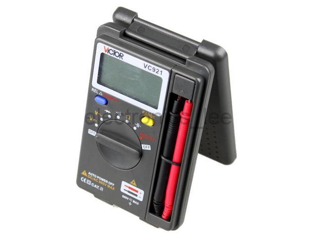 VICTOR VC921 Digital Multimeter 3 3/4 Pocket Handheld Mini DMM Auto ...