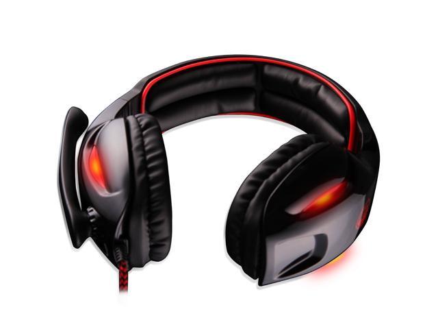 EasyAcc G1 Gaming Headset Virtual 7.1 Channel Surround Sound Noise  Isolation Stereo Over-Ear USB Headphones with Microphone for  PC/MAC(Black/Red)