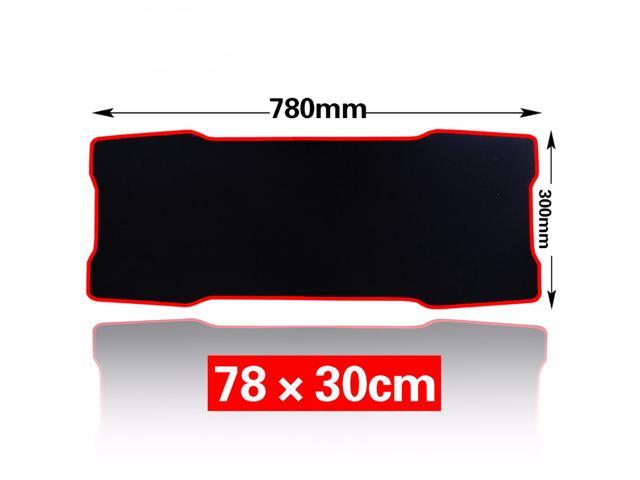 Large Gaming black mouse pad 780*300mm Plain Extended Anti-slip Natural ...