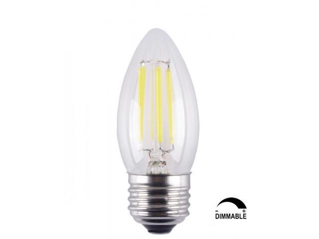 6 Pack 6w Dimmable Led Filament Candle Light Bulb E26 Base 6 Pack 6w Dimmable Led Filament Candle Light Bulb E26 Base Chandelier Lamp