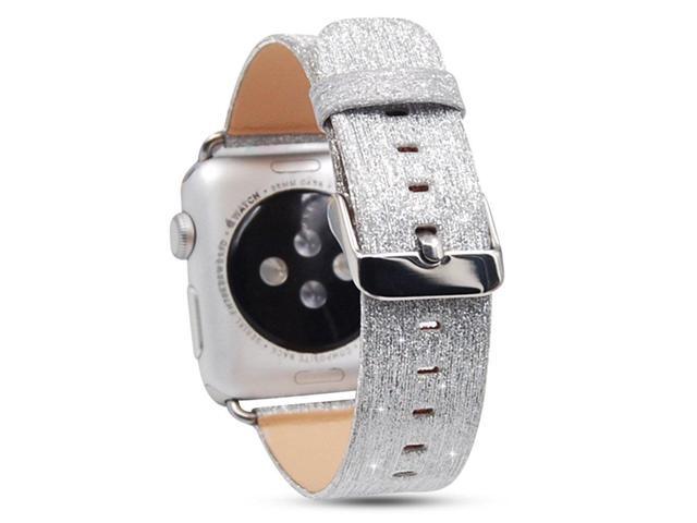 Compatible Watch Band Series 3 2 1 Leather Flash Glitter Bling