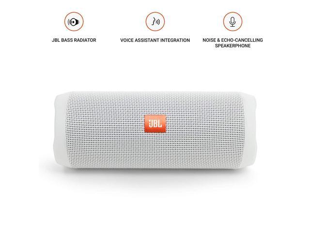 JBL Flip 4 Portable Waterproof Bluetooth Speaker (White)