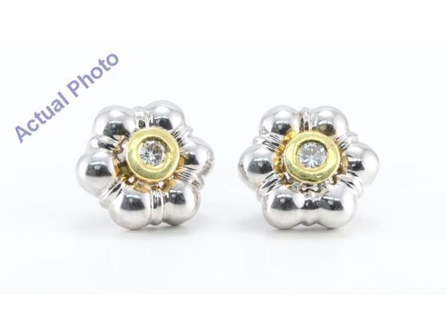 round shape diamond earrings