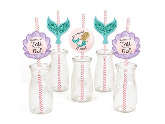 Trading The Tail For A Veil Paper Straw Decor Mermaid