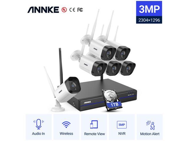 ANNKE ANNKE 8CH 1080P NVR Wireless Wifi CCTV Outdoor Camera Home Security System 1TB 