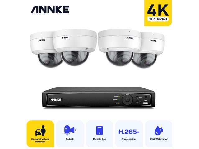 ANNKE True 4K Ultra HD PoE 8CH ONVIF  Security Camera System with Audio Record Supports 256 GB TF Card