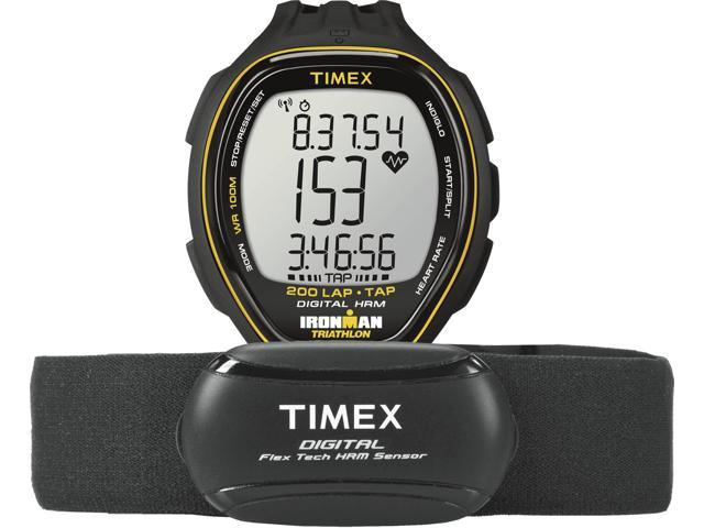 Timex Ironman Triathlon Mens Black Sport Running Heart Rate