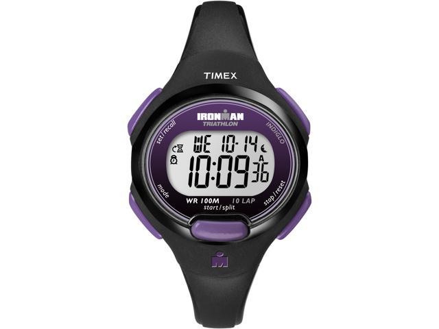 Timex Ironman Women's | Black & Purple 10-Lap Mid Size Watch T5K523