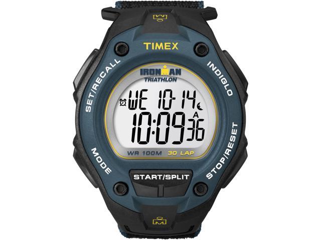 Timex Men's Ironman T5K413 Black Satin Quartz Watch with Silver Dial ...