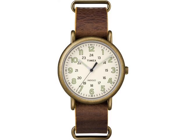 timex genuine leather