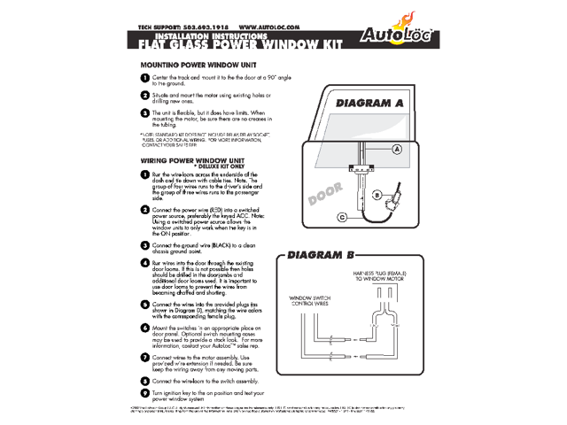 autoloc power accessories autpw5500 2 door flat power windowautoloc power accessories autpw5500 2 door flat power window kit u wire driver passengers