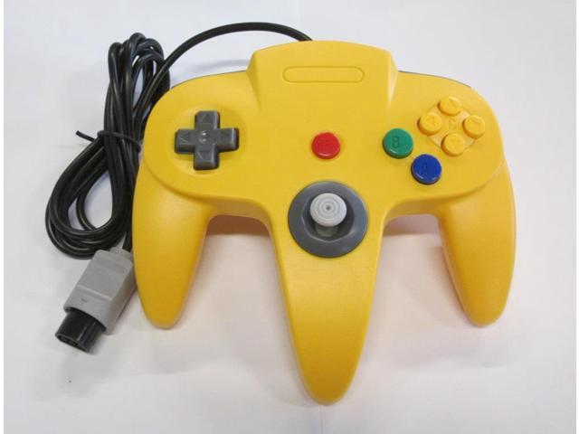 yellow nintendo 64 controller
