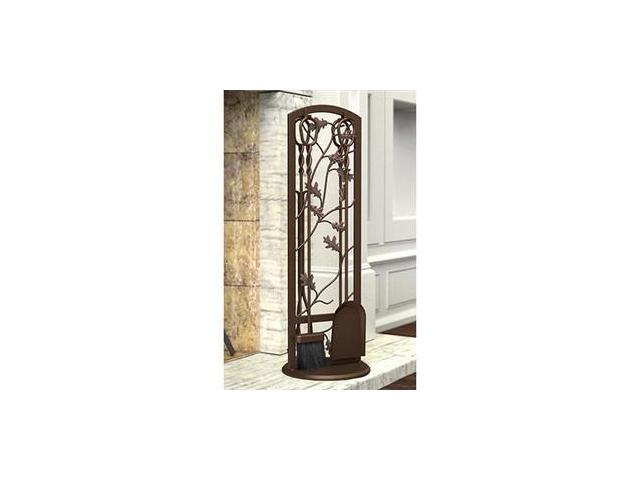 PANACEA 15913 5 piece BROWN STEEL OAK LEAF FIREPLACE TOOL SET PANACEA 15913 5 piece BROWN STEEL OAK LEAF FIREPLACE TOOL SET