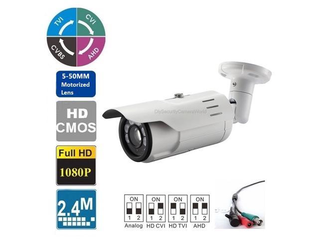 HD-CVI 1080P 2.4MP Indoor/outdoor IR Bullet Camera and 2.8-12mm motorized Lens