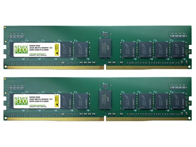 64GB Kit (2 x 32GB) DDR4-3200 PC4-25600 ECC Registered Server Memory by NEMIX  RAM並行輸入 通販