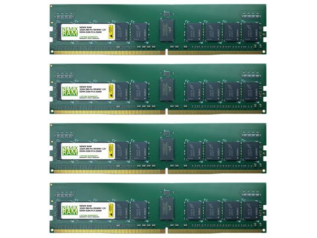 128GB Kit (4 x 32GB) DDR4-3200 PC4-25600 ECC Registered Server Memory by  NEMIX RAM 送料無料-