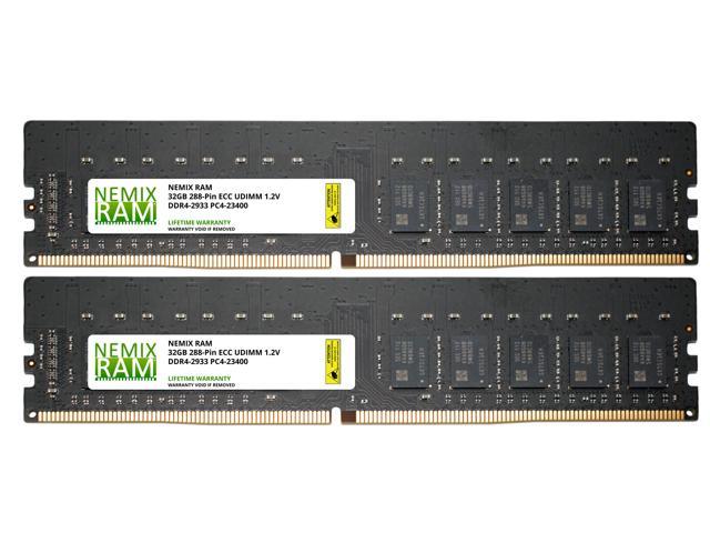 NEMIX RAM 32GB (2x16GB) DDR4-2666MHz PC4-21300 ECC RDIMM 2Rx8 1.2V  Registeredメモリ