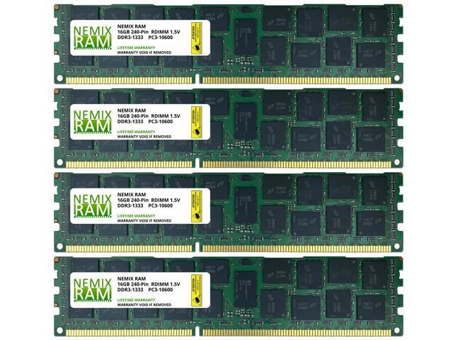 ソフトパープル 64GB (2x32GB) DDR3-1333MHz PC3-10600 ECC RDIMM 4Rx4 1.35V  Registered Server Memory by NEMIX RAM