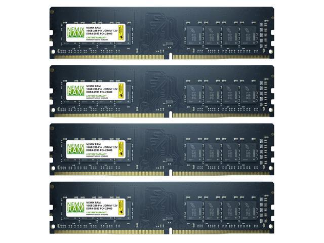64GB Kit (4 x 16GB) DDR4-2933 PC4-23400 NON-ECC Unbuffered Desktop