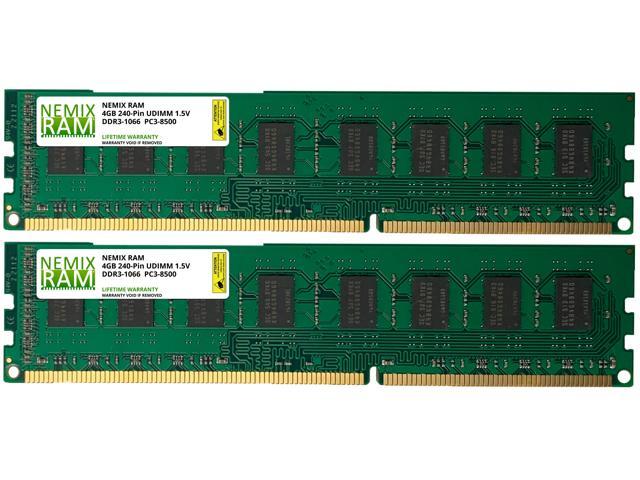 8gb 2x4gb Ddr3 1066 Pc3 8500 Desktop Memory Module Newegg Com