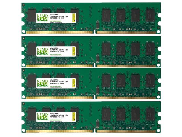 8GB (4x2GB) PC2-6400 1.8V Unbuffered Memory for Desktop PC by NEMIX RAM - Newegg.com