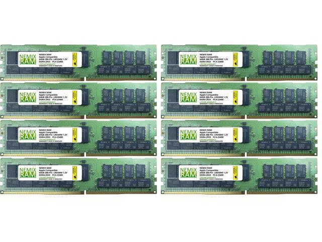 512GB 8x64GB DDR4-2933 PC4-23400 LRDIMM Memory for Apple Mac Pro Rack 2020  MacPro 7,1 by Nemix Ram