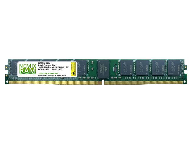 NEMIX RAM 16GB DDR4-2666 1Rx4 RDIMM VLP for Intel R1304WT2GSRS