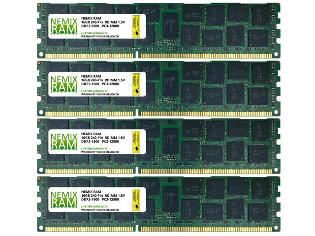 Samsung 64GB 2X32GB PC3-12800R 4RX4 DDR3-1600Mhz 240Pin RDIMM Server Memory Ram 