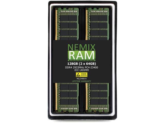 NEMIX RAM 128GB (2X64GB) DDR4-2933 PC4-23400 ECC LRDIMM Load Reduce Server  Memory Upgrade for Dell PowerEdge R740xd Rack Server