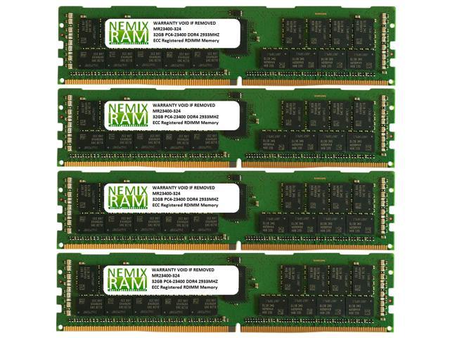 NEMIX RAM 128GB 4x32GB DDR4-2933 PC4-23400 2Rx4 ECC Registered Memory