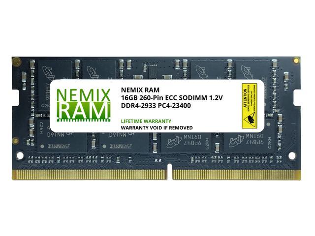 16GB DDR4-2933 PC4-23400 ECC Sodimm 2Rx8 Memory by Nemix Ram