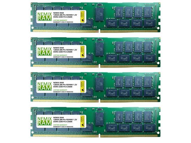 512GB Kit 4x128GB DDR4-3200 PC4-25600 8Rx4 ECC Registered Memory by