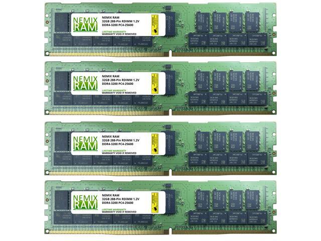 NEMIX RAM 128GB 4x32GB DDR4-3200 PC4-25600 2Rx4 ECC Registered