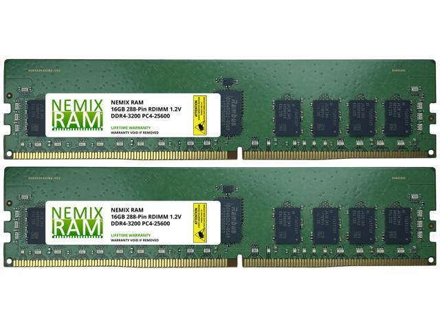 32GB 2x16GB DDR4-3200 PC4-25600 2Rx8 RDIMM ECC Registered Memory by Nemix Ram