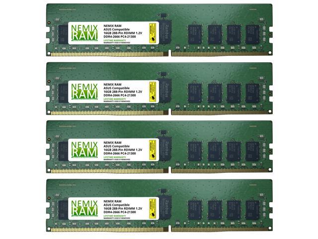 NEMIX RAM 64GB (4x16GB) DDR4-2666 RDIMM 2Rx4 Memory for ASUS KNPA-U16 AMD  EPYC 7000 Series