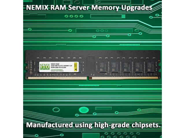 NEMIX RAM 128GB 4x32GB DDR4-3200 PC4-25600 2Rx8 ECC Unbuffered Memory