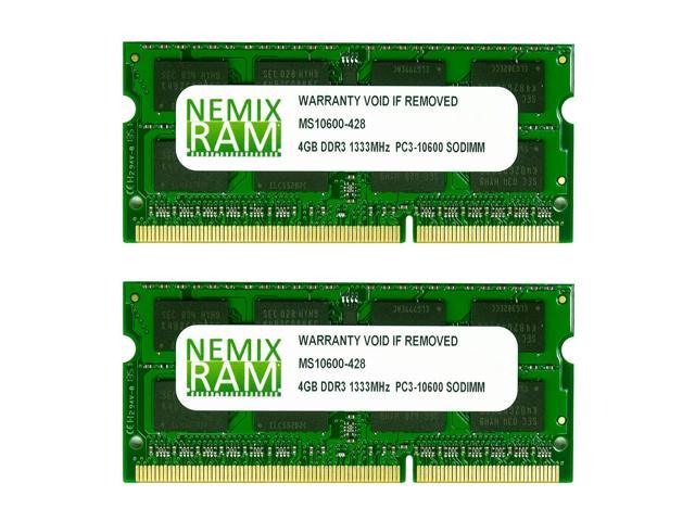 NEW 8GB 2x4GB Memory PC3-10600 DDR3-1333MHz MacBook Pro 15" 2.4GHz i7 2011