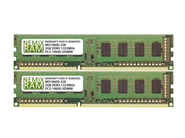 4GB (2x2GB) DDR3 1333 (PC3 10600) Desktop Memory Module - Newegg.com