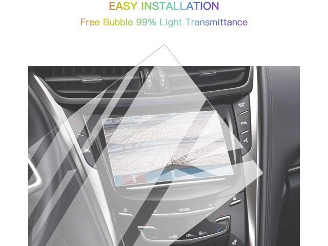Screen Protector Foils for 2015-2020 Cadillac Escalade CUE infotainment interface 8In Navigation Display Tempered Glass 9H Hardness Anti Glare HD Clear Chevrolet LCD GPS Touch Screen Protective Film