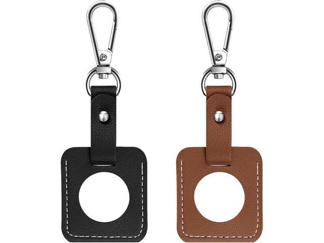 AirTag holder AirTag case with keychain/keyring 1-Pack compatible with Apple AirTag 2021 Brown 