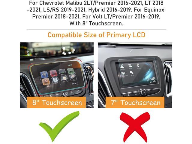 For Volt LT/Premier 2016-2019 Navigation Display LS/RS 2019-2021 For Equinox Premier 2018-2021 TTCR-II Tempered Glass Screen Protector 8-Inch Compatible With Chevrolet Malibu Premier 2016-2021