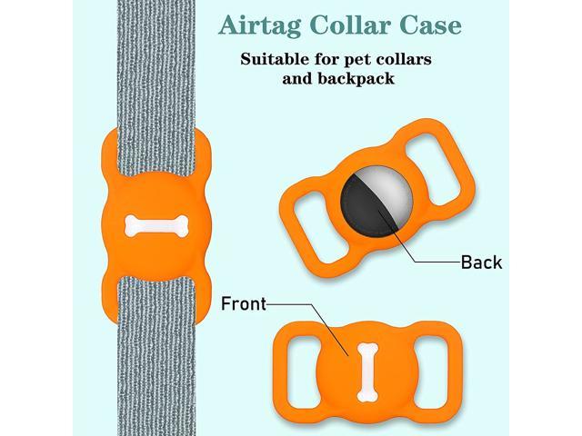 Luminous Pink AirTag Holder Accessories with Screen Protectors Air Tag Silicone Cover for Pet Collar Wustentre Protective Case Compatible for Apple AirTags for Dog Cat Collar Pet Loop Holder 